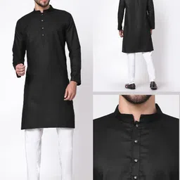 tb mania Men Cotton Blend Kurta Pyjama Set image 2