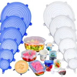 shanaya Silicone Stretch Lid Set, Silicone Bowl Covers, Reusable Durable Food Storage 8.5 inch, 6.5 inch, 5.7 inch Lid Set-picture-16