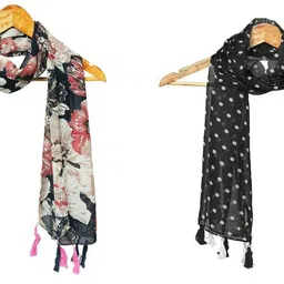 mss fashion Printed Chiffon Women Multicolor Stole, Scarf, Fancy Scarf-picture-21