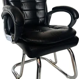 somraj Visitor Office Home study chair Double Support Milford Leatherette chair Leatherette Office Adjustable Arm Chair-picture-11