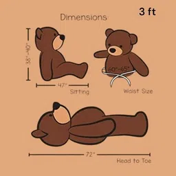 jimdar Cute Teddy Valentine Gift for Girlfriend,Boyfriend,Husband,Wife- 36 inch image 2