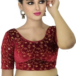 pu fashion Round Neck Women Blouse-picture-16
