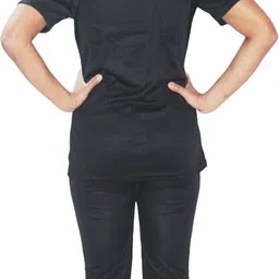 aqua holic SwimSet Solid Women Swim-dress Black Swimsuit image 2