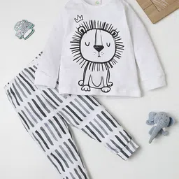Fancy Fluff Infant Boys Graphic Printed Pure Cotton Night Suit-picture-36