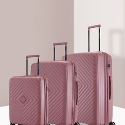 Nasher Miles Antwerp Set Of 3 Hard-Sided Textured Trolley Suitcases-picture-45