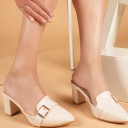 The Roadster Lifestyle CoWomen Buckle-Detail Block-Heeled Mules-picture-26