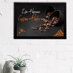 eCraftIndia Black & Brown Motivational Quote Satin Matt Textured UV Art Paintings-image-37