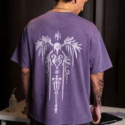 WROGN Graphic Printed Washed Effect Drop-Shoulder Sleeves Pure Cotton Oversized T-shirt-picture-27