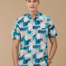 CAVALLO by Linen Club Men Contemporary Slim Fit Printed Casual Shirt-picture-23
