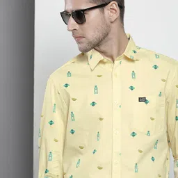 The Indian Garage Co Men Slim Fit Opaque Printed Casual Shirt-picture-25