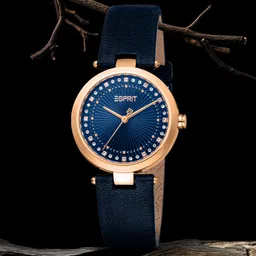 ESPRIT Autumn Women Embellished Dial & Leather Straps Analogue Watch ES1L455L0035-image-5