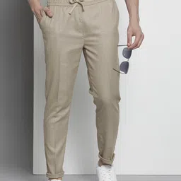 The Indian Garage Co Men Self Design Chinos Trousers-picture-22