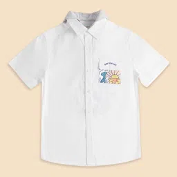 Pantaloons Junior Boys Typography Printed Hooded Cotton Casual Shirt-picture-17