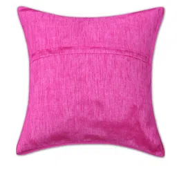 INDHOME LIFE Pink & Gold-Toned Set of 2 Embroidered Square Cushion Covers image 3