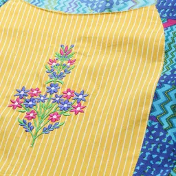 KALINI Plus Size Floral Embroidered Bell Sleeves Anarkali Kurta image 3