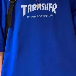 HERE&NOW Men Printed Round Neck Oversized Tshirt image 2