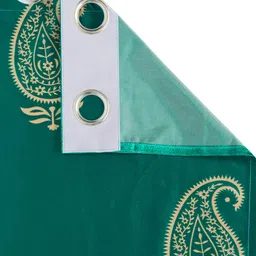 Home Sizzler Green Set of 2 Ethnic Motifs Window Curtain image 3