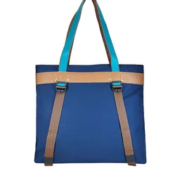 Funk For Hire Women's Colourblocked Structured Tote Bag with Applique image 3