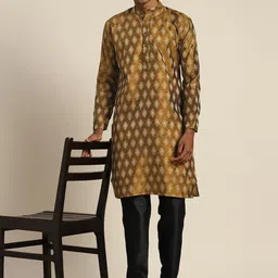 SOJANYA Ethnic Motifs Silk Cotton Kurta image 4