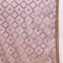 House of Pataudi Embroidered Straight Kurta Trousers With Dupatta image 3