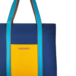 Funk For Hire Women's Colourblocked Structured Tote Bag with Applique image 4