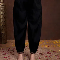 MOJILAA Women Floral Embroidered Regular Beads and Stones Kurta with Salwar & With Dupatta image 3