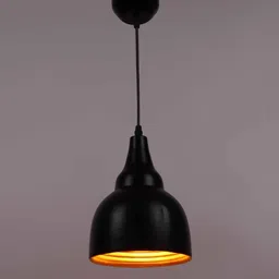 Black Metal Single Hanging Light by Foziq image 3