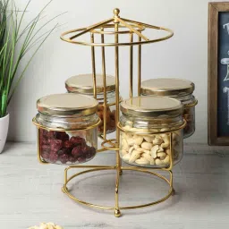 amaya decors Merry Go Round Dry Fruits Revolving Platter image 1