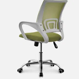 furniturstation Mesh Breathable Mesh Ergonomic Chair in Pearl Green Colour image 5