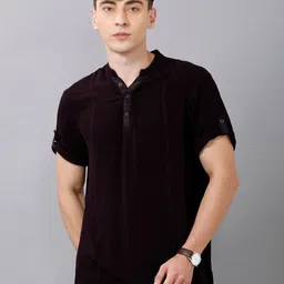 IDENTITI Men Maroon Slim Fit Solid Casual Shirt-picture-29