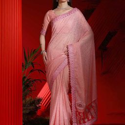 Mitera Ethnic Motifs Net Saree-picture-11