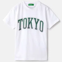 United Colors of Benetton Boys Typography Printed Round Neck Pure Cotton T-shirt-picture-19