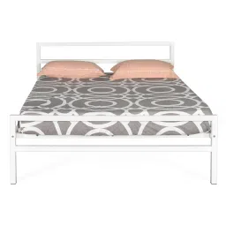 nilkamal sleep Striker Metal King Size Bed in White Finish image 5