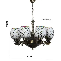 new era Miler Multicolour Iron 8 Lights Chandelier image 5