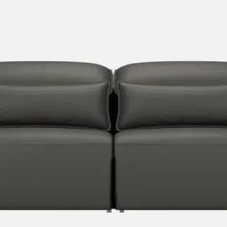 durian Serena Leatherette 3 Seater Sofa In Grey Colour With Remote Control Function image 3