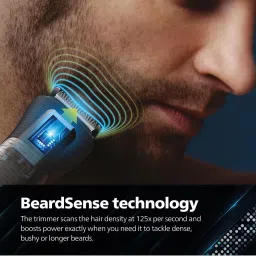 PHILIPS MG7920/65 13-in-1 Rechargeable Cordless Grooming Kit for Face, Head and Body for Men (120mins Runtime, Beard Sense Technology, Grey) image 3
