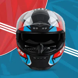 steelbird Decode ISI Certified Full Face Graphic Helmet for Men with Inner Sun Shield Motorbike Helmet image 5