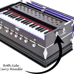 musical empires 3 1/4 Octave, Double Bellow, 39 Keys,7 Stopper Double Fold Bellow 3.25 Octave Hand Pumped Harmonium image 3