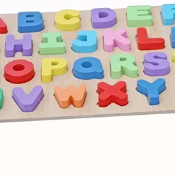 authfort Educational Wooden Alphabet Block Puzzle Uppercase Letter Learning Toy image 3