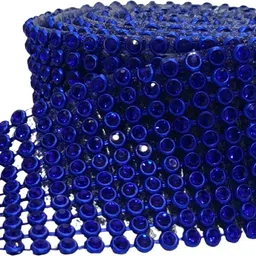 lecraft Self Adhesive Royal Blue colour 1.25m Rhinestone Roll for Craft & Decoration-picture-24