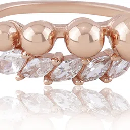 diavo The Kiara Cascade Silver Ring Sterling Silver Cubic Zirconia Sterling Silver Plated Ring image 4