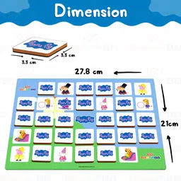 wembley Peppa Pig Magnetic Memory Match Game for Kid Family Learning Brain Memory Puzzle image 2