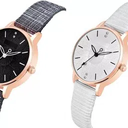 dsquar Analog Watch - For Women SP_New Mt Black White Leather image 3