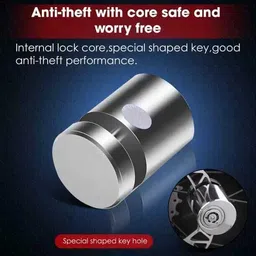 ghg Heavy Stainless Steel Disc Break Security Lock Disc Lock (Silver) Disc Lock image 2