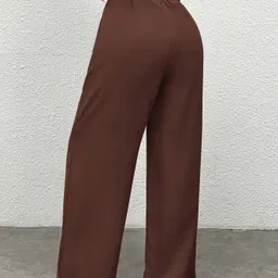 chalodia Women Slim Fit Grey Cotton Blend Trousers image 5