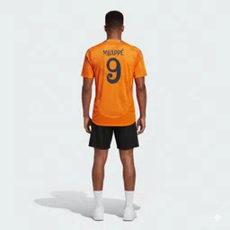 prasel Men Printed Round Neck Polyester Orange T-Shirt image 2