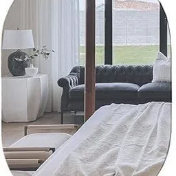 flipkart perfect homes 12 × 18 in Capsule Frameless Wall Mirror Bathroom Mirror image 3