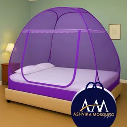 ashvika mosquitonet Double Bed , King Size , Big Large Super - 6x6, 7x7, 8x8, 6x6.5 ft Cotton Washable Adults Mosquito Net image 1