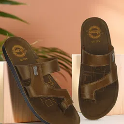 Men PUK2211G Men's Slip-on Brown Sandals for Men | Comfortable Sole & Durable Sandal-image-39
