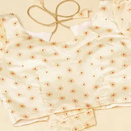 Warthy Ent Women White & Pink Semi-Stitched Lehenga & Unstitched Blouse With Dupatta image 2